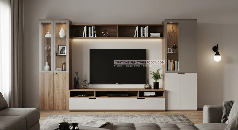 Jasa Pembuatan Cabinet Tv besar Jogja